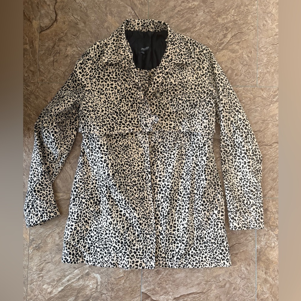 Volcom Leopard Print trench coat